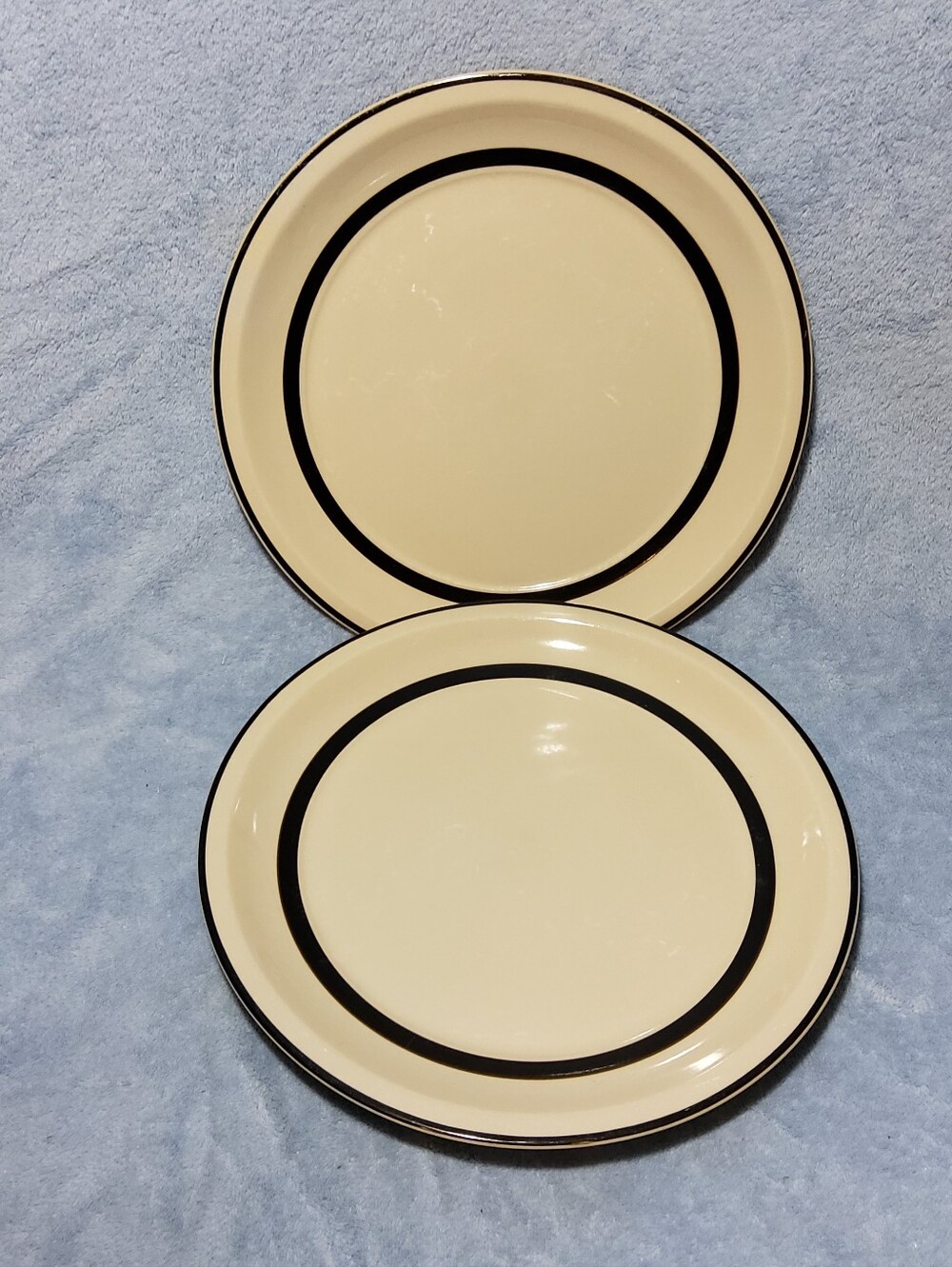 Vintage Sears Berry Band 11" Stoneware Dinner Plate 4007 Black Stripe No Berries
